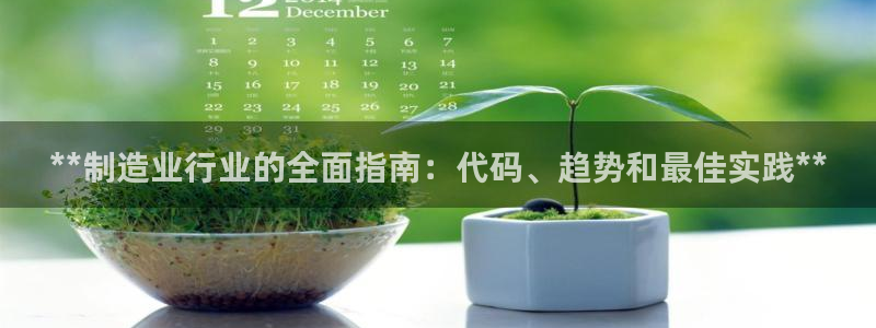 彩神官方网站登录是多少：**制造业行业的全面指南：代码、趋势和最佳实践**