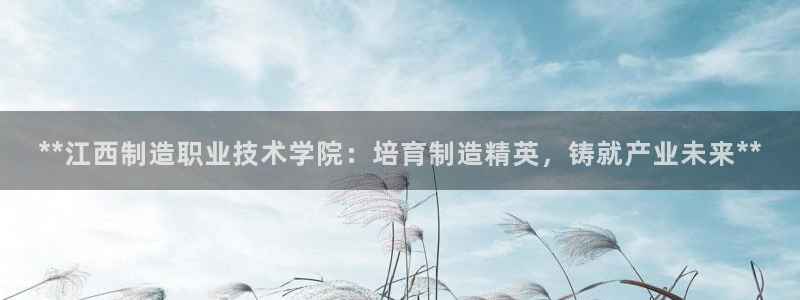 彩神怎么样可以提现：**江西制造职业技术学院：培育制造精英，