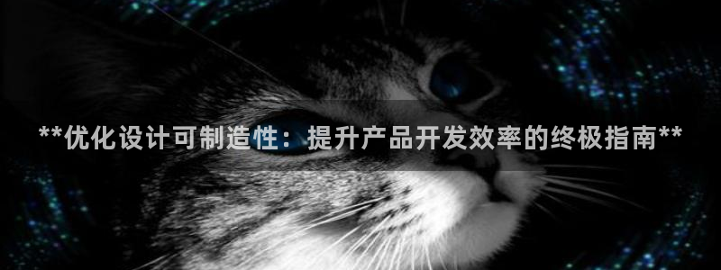 彩神v违法么：**优化设计可制造性：提升产品开发效率的终极指南**