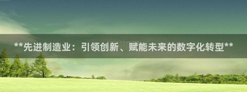彩神vii手游下载：**先进制造业：引领创新、赋能未来的数字化转型**