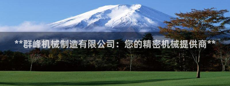 彩神盈利图片：**群峰机械制造有限公司：您的精密机械提供商*