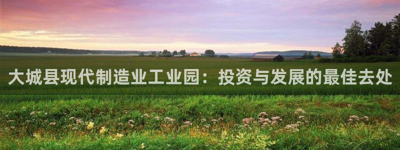 彩神vll官网-最新版app下载：大城县现代制造业工业园：投资与发展的最佳去处