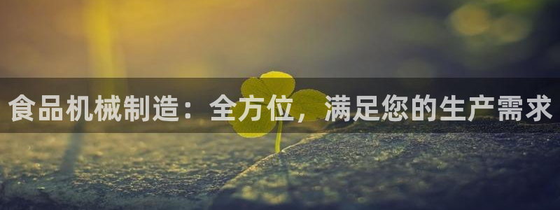 彩神v8下载：食品机械制造：全方位，满足您的生产需求