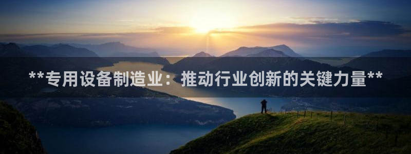 彩神这个平台是真的吗：**专用设备制造业：推动行业创新的关键力量**