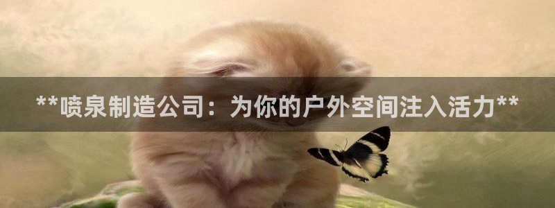 彩神大发三期计划网站：**喷泉制造公司：为你的户外空间注入活