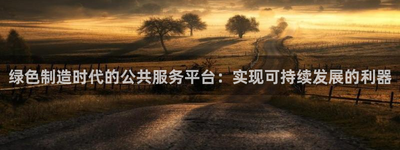 彩神vii购彩l心：绿色制造时代的公共服务平台：实现可持续发