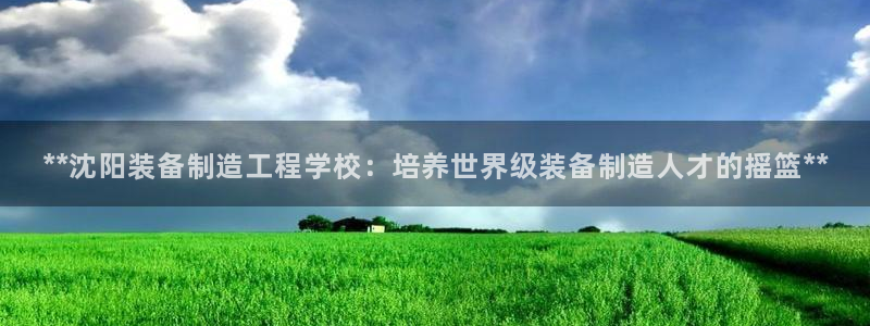 彩神ix是真的吗：**沈阳装备制造工程学校：培养世界级装备制造人才的摇篮**