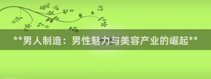 v大发彩神8iii：**男人制造：男性魅力与美容产业的崛起**