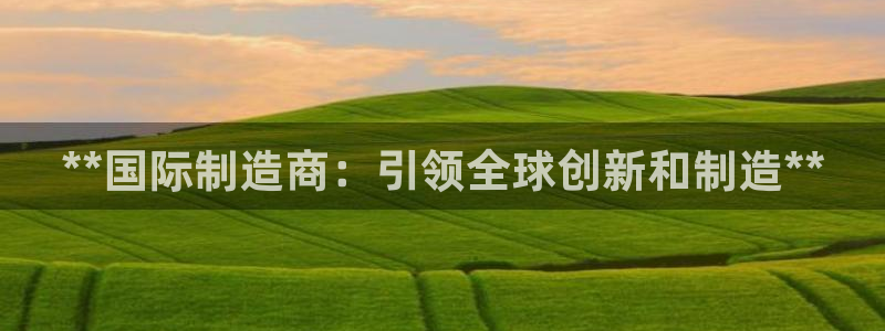 下载彩神乐发V1：**国际制造商：引领全球创新和制造**