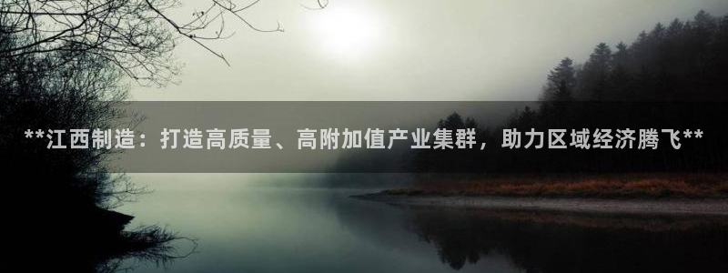 彩神Vii购彩-购彩大厅：**江西制造：打造高质量、高附加值产业集群，助力区域经济腾飞**