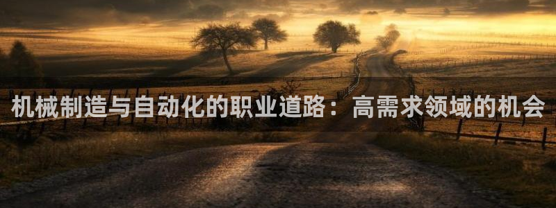 彩神这个平台是真的吗：机械制造与自动化的职业道路：高需求领域的机会