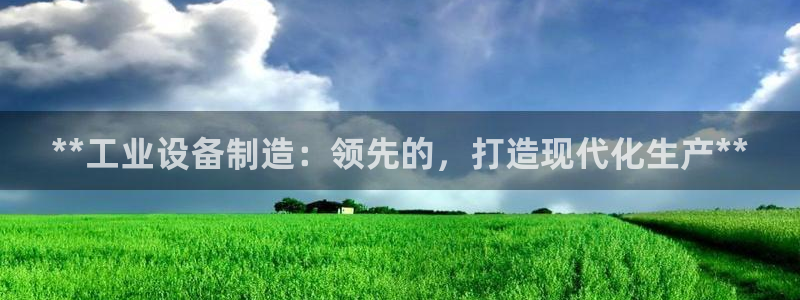 彩神V3大赢家：**工业设备制造：领先的，打造现代化生产**