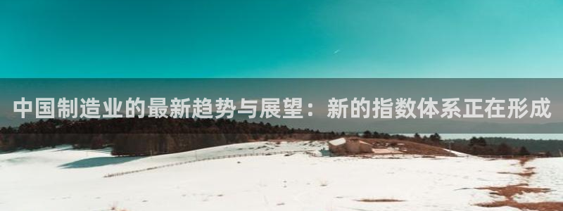 彩神iv争霸购彩大厅：中国制造业的最新趋势与展望：新的指数体系正在形成