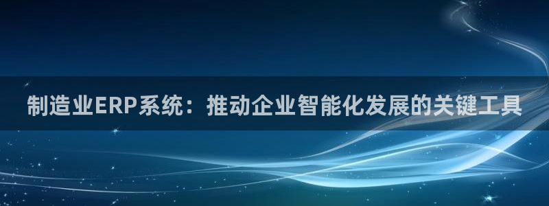 彩神新微聊：制造业ERP系统：推动企业智能化发展的关键工具