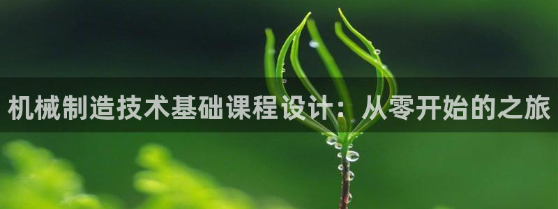 彩神ii官方网：机械制造技术基础课程设计：从零开始的之旅